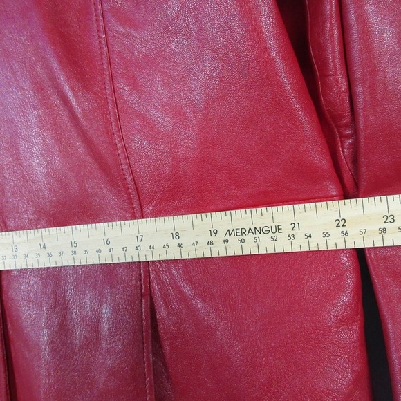 Wilsons Leather Thinsulate Coat Women 1X XL Red Button Front Luxury Genuine 1326 - Picture 13 of 16